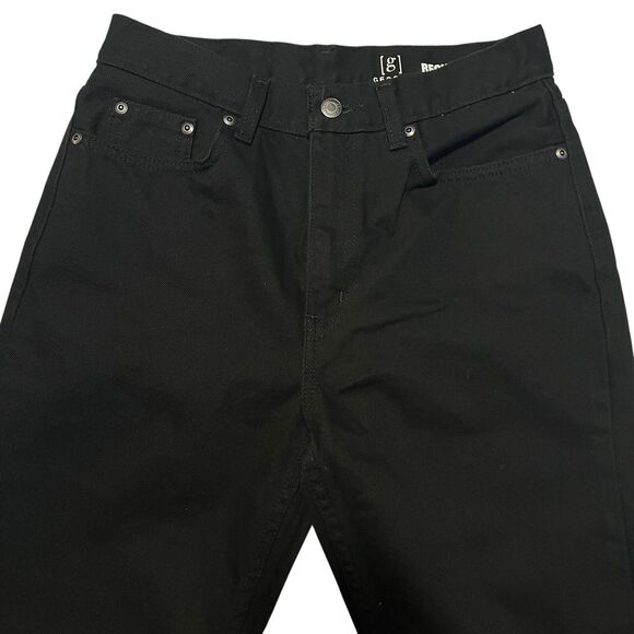 George Regular‎ Fit Jeans Black Denim 100% Cotton Men's 29x32 Pockets Straight - Picture 1 of 16